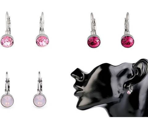 Swarovski Elements náušnice 2 209 rose