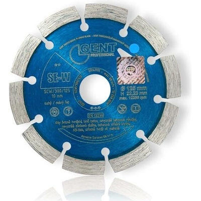 Kotouč řezný diamant GENT SE-W 125mm plný segment (modrý)