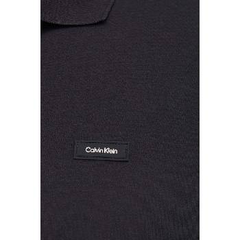 Calvin Klein Памучна тениска с яка Calvin Klein в черно с изчистен дизайн K10K111657 (K10K111657)