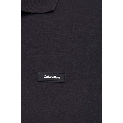 Calvin Klein Памучна тениска с яка Calvin Klein в черно с изчистен дизайн K10K111657 (K10K111657)