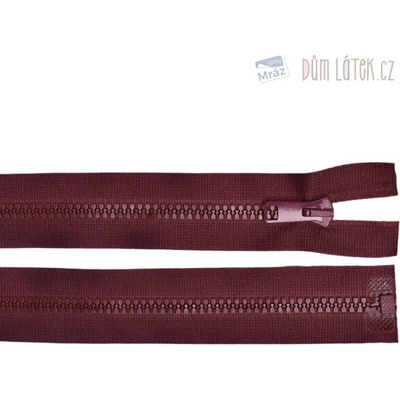 Zips kostený deliteľný vínový, dĺžka 50 cm