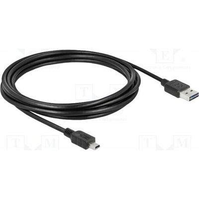 Delock 83364 USB 2.0 USB A zástrčka dvoustranná USB B mini vidlice