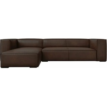 Windsor & Co Sofas Madame rohová Tmavě hnědá kožená levý roh