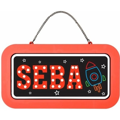 Neonová cedulka se jménem - Seba