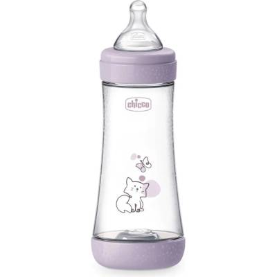 Chicco Шише за хранене Chicco Perfect 5 - С бърз поток, 300 ml, 6 м+, розово (N0287)