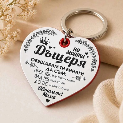 Art Gift Гравиран ключодържател Сърце - На Моята Дъщеря