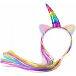 LEAN Toys Unicorn Horn Headband Colorful Hair for Braiding