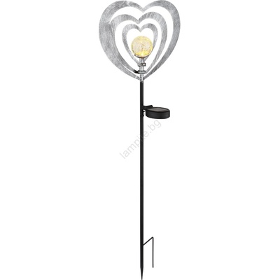 GLOBO 36580 - LED соларно осветително тяло LED/0, 06W/3V IP44 сребърно сърце (GL8877)