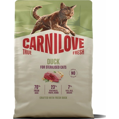 CARNILOVE TRUE FRESH Cat Dry Duck for Sterilised Adult All Breeds 2 kg