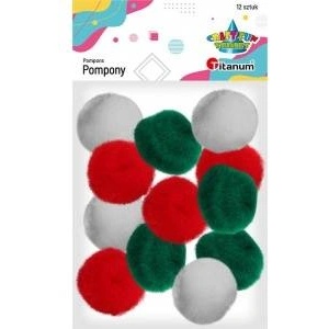 TITANUM Acrylic pompons mix 80pcs - mallbg - 19,89 лв
