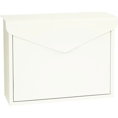 Poštová schránka BK.57.BM so zvýšenou odolnosťou proti dažďu biela oceľ