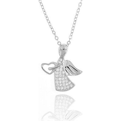 InfinitySilver Strieborný náhrdelník s anjelikom L47633445