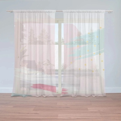Sablio Záclony Svetlý vzor: 2ks 150x250cm