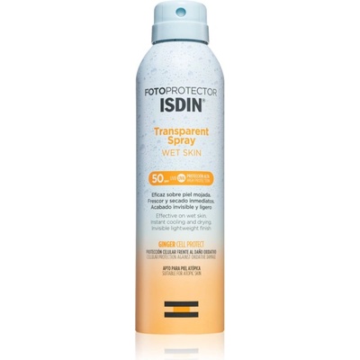 ISDIN Transparent Spray Wet Skin слънцезащитен спрей SPF 50 250ml