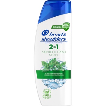Head & Shoulders Шампоан с балсам против пърхот 2 в 1 Menthol, 330 ml
