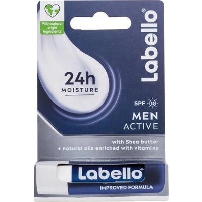 Labello Men Active 24h Moisture Lip Balm SPF15 хидратиращ балсам за устни 4.8 гр