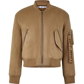 Image 1 of OFF WHITE Яке OFF WHITE Men's Lightweight Zip Bomber Jacket - Camel