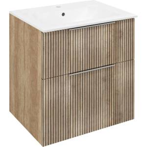 SAPHO Cirasa - Шкаф за умивалник 59x64x46 см, 2 чекмеджета, дъб Алабама CR601-2322 (CR601-2322)