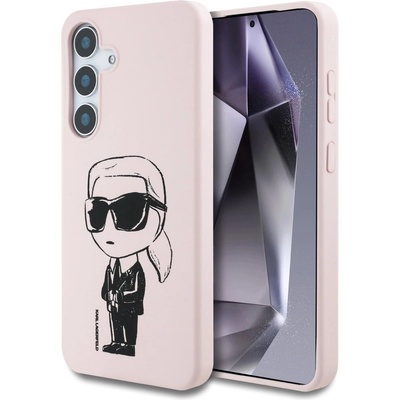 KARL LAGERFELD Калъф Karl Lagerfeld Silicone Graffiti Ikonik Printed Logo MagSafe Samsung Galaxy S25 розов (3666339449872)