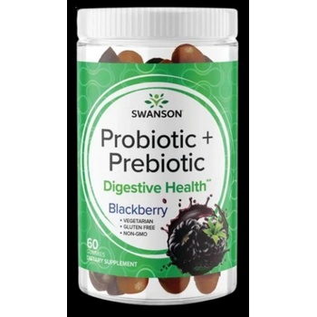 Swanson Probiotic + Prebiotic Gummies [60 желирани бонбони] Къпина