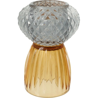 Green Gate Свещник от сиво-кафяво стъкло - Green Gate (GLACAHUD8106)