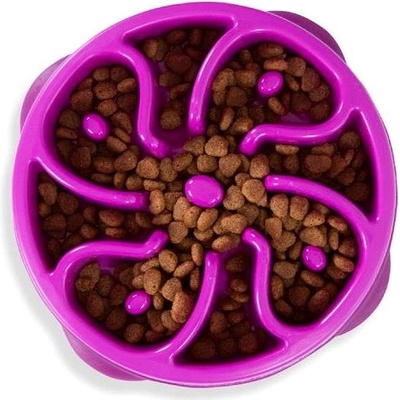 Outward Hound Zpomalovací miska FUN FEEDER FLOWER fialová Medium 20 cm