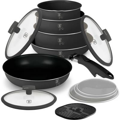 Pro-Tech shop Sada riadu s titánovým povrchom a odnímateľným držadlom Anthracite 12-dielna 55278