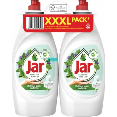 Jar Sensitive Tea Tree & Mint na umývanie riadu 2 x 860 ml