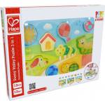 Hape Дървен пъзел 3 в 1, Hape, Слънчевата долина, 12 части (H1601)