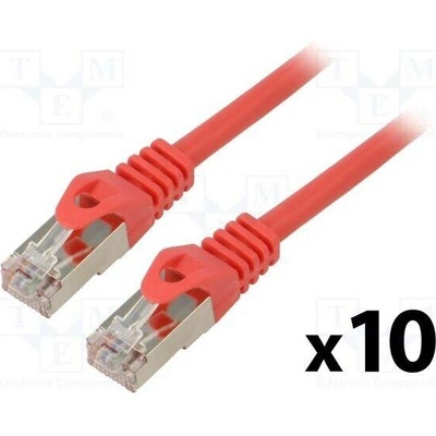 Lanberg PCF6-20CC-0050-R Patch F/UTP Cat 6 RJ45 vidlice z obou stran lanko CCA