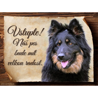 Sport hobby Cedulka Chodský pes Vstupte CP538 27 x 20 cm