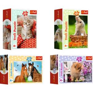 Trefl Mini пъзел 54 части Кон, заек, куче и котка (54195)