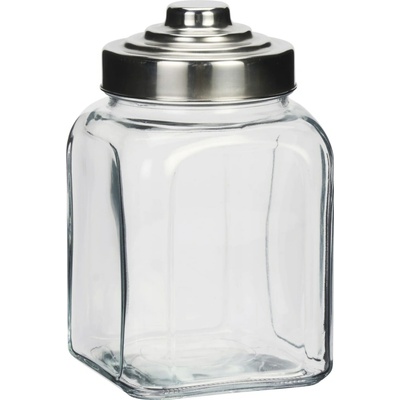 MADAM STOLTZ Sklenená nádoba Steel Lid 1400 ml