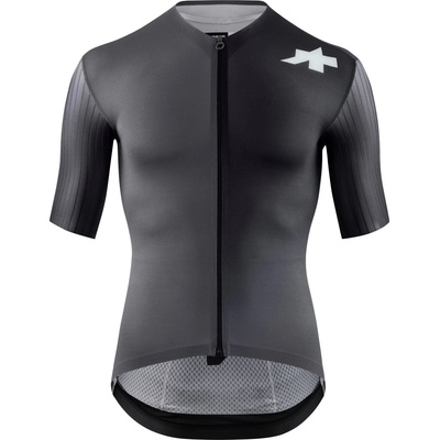 ASSOS Мъжка фланелка с къс ръкав за колоездене ASSOS Equipe RS Jersey S11 Cycling jersey - Precision Graphite - размер XXL (056-3005-0416)