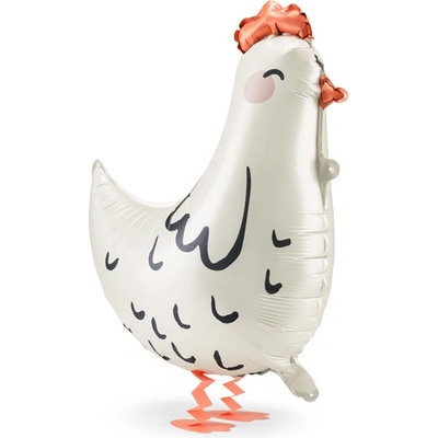 PartyDeco Balonek fóliový Slepice chodící 60 cm