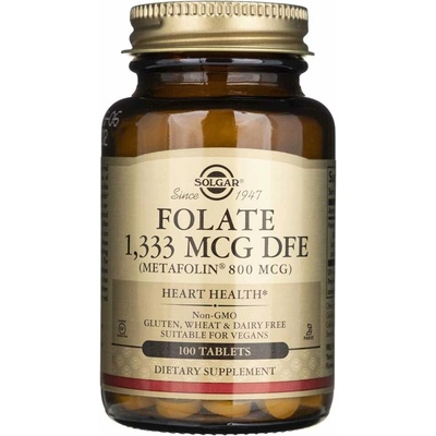 Solgar Folate Metafolin, 800 mcg 1333 mcg DFE 100 tablet