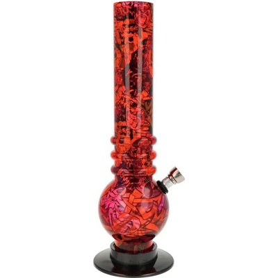 BVPK Bong akrylový Graffiti červený 26cm