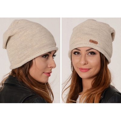 Fashionweek elegantní dámská teplá čepice beanie ZIZI-J4 béžový