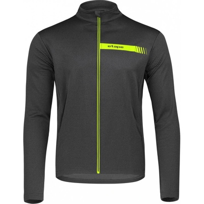 Etape SOLID pánska športová mikina antracit/žltá fluo