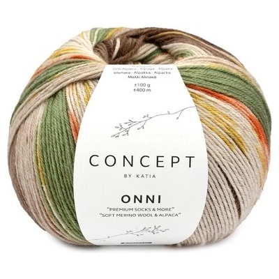 ONNI SOCKS Katia Farby ONNI: 400 béžová-hnedá-zelená