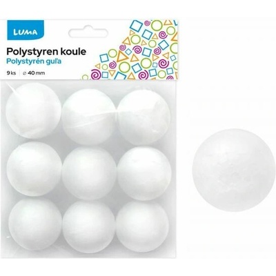 Polystyren koule 40mm 9ks