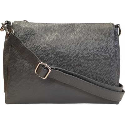 Vera Pelle kožená dámská crossbody kabelka tmavě 8799 kuze D27 šedá