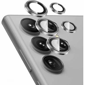  Стъклени протектори за камера Metal Ring за Samsung Galaxy S25 Ultra, Сребрист