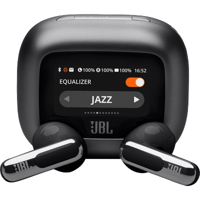 Безжични слушалки JBL Live Flex 3 True wireless, Active Noise Canceling, Bluetooth 5.3, 6 микрофона, Автономия 40 часа, IP55, Черен (LIVE FLEX 3)