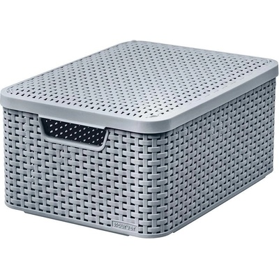 Curver Košík s vekom Style M 29,3x39,3x18,7 cm sivý