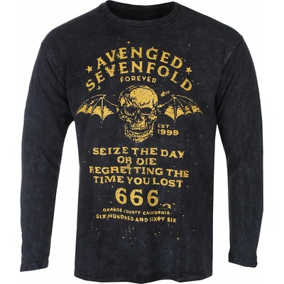 ROCK OFF мъжка тениска с дълъг ръкав Avenged Sevenfold - Seize The Day - ЧЕРЕН - ROCK OFF - ASLST41MDD