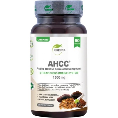 Grewia AHCC® - Active Hexose Correlated Compound 1500 mg [60 капсули]