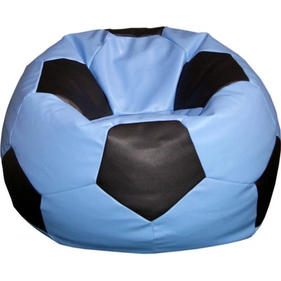 Fitmania Fotbalový míč XXL + podnožník vzor 16 modro černá