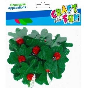 Craft with fun Felt decoration self-adhesive ladybug/lisc 12pcs