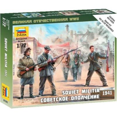 Zvezda Sovětská milice 1941 Snap Fit 1:72